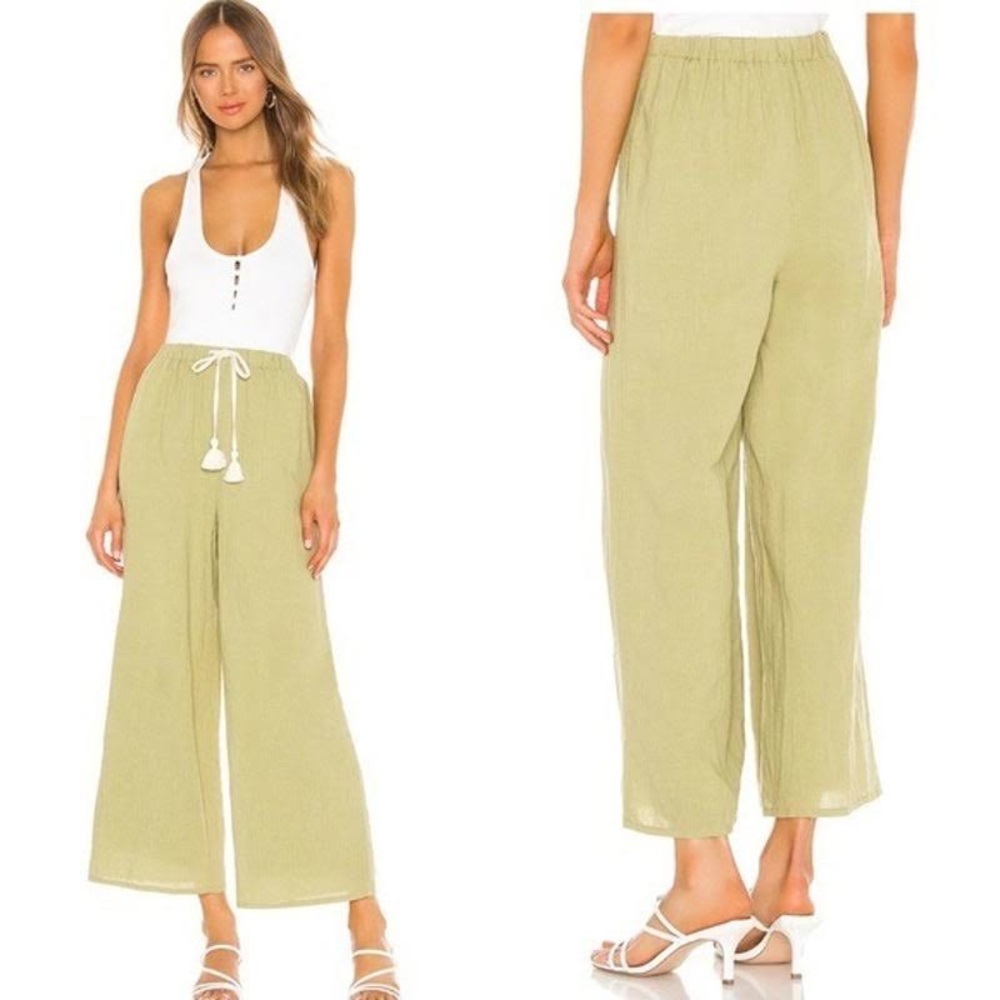 Revolve x Majorelle Green Linen Jazmine Pants